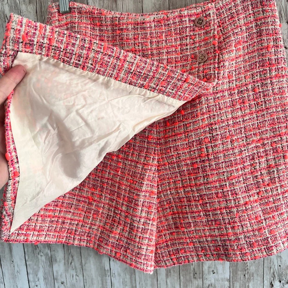CLAUDIE PIERLOT Tweed Skort Neon Pink - Picture 3 of 8